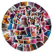 Adesivos, 55 unidades/lote, animais fofos, impermeáveis para laptop, etc.