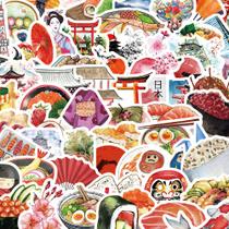 Adesivos: 64 unidades/lote, estilos de sushi japoneses, água, 5-7 cm Adesivos: 64 unidades/lote, estilos de sushi japoneses, água, 5-7 cm