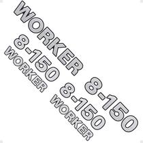 Adesivos 8-150 Worker Emblemas Caminhão Volkswagen Escovado