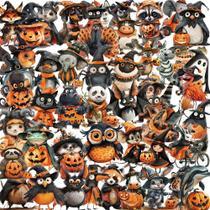 Adesivos À Prova d'Água De Animais Para Halloween, 50PCS Para Laptop, Capa De Telefone, Capacete E