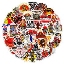 Adesivos, adesivos de vinil impermeáveis para bombeiros, 50 unidades
