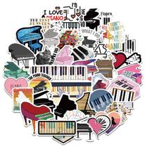 Adesivos, adesivos, tema, caixa de música, decalques de vinil, 50 unidades à prova d'água Adesivos, adesivos, tema, caixa de música, decalques de vinil, 50 unidades à prova d'água