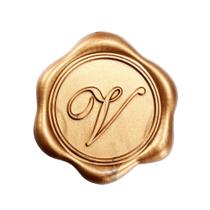 Adesivos adesivos Yoption V Wax Seal, pacote com 50 unidades, bronze e ouro Adesivos adesivos Yoption V Wax Seal, pacote com 50 unidades, bronze e ouro