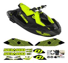Adesivos Amarelo Fluor Compatível Sea-Doo Spark Trixx
