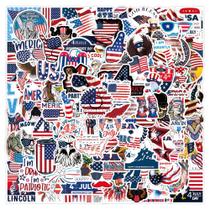 Adesivos Americans Independences Days Waterproof (100 unidades)