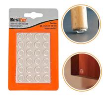 Adesivos anti impacto pvc transparente 12mm 24pcs bestfer - Adesivos anti impacto pvc transparente 12mm 24pcs bestfer -