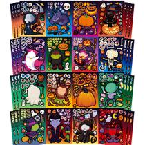 Adesivos Aowplc Halloween Party Games para crianças com 16 designs