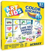 Adesivos Art Kids Color Stickers 3D Acrilex 12 Cores