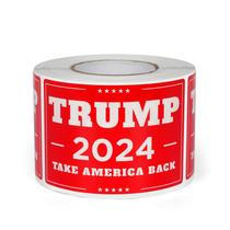 Adesivos ASUNO Trump 2024 "Take America Back" (5x7,6cm) - Pacote com 300 Unidades