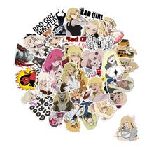 Adesivos Bad Girls Anime Cartoon 50 peças de PVC impermeável
