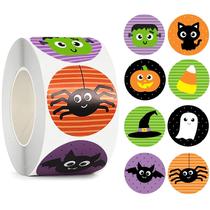 Adesivos BAINFE Halloween 500 unidades para crianças com 8 designs Adesivos BAINFE Halloween 500 unidades para crianças com 8 designs