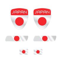 Adesivos Bandeira Japão Emblema Escudo Placa Coluna Resinado