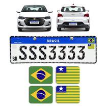 Adesivos Bandeiras Brasil E Piauí Placa Nova Carro Resinado Adesivos Bandeiras Brasil E Piauí Placa Nova Carro Resinado