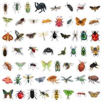 Adesivos Beetle Insect, vinil impermeável, 55 unidades/lote, grafite