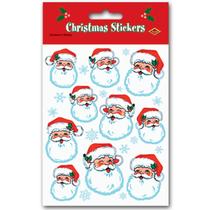 Adesivos Beistle Santa Face 4 folhas para festas de inverno/natal