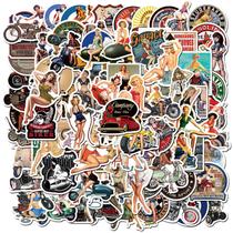 Adesivos BELLSCHE 100 peças de motocicleta retrô Sexy Pinup Girl