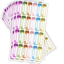 Adesivos Bill Due Planner notáveis, 180 unidades, 6 cores