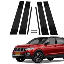 Adesivos Black Piano Coluna T-cross Aplique de Porta Lateral