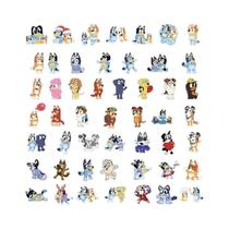 Adesivos Bluey e Bingo - 50 a 100 Peças - Decorativos para Geladeira, Mala e Notebook