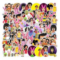 Adesivos Bobs Burgers em vinil impermeável 64 unidades/lote