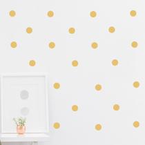 Adesivos Bolinhas Decorativas 100 Unidades 5cm, Dourado