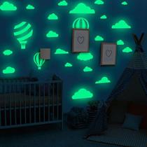 Adesivos Brilham no Escuro Fosforescente Nuvens, Balões, Céu - Decoração Quarto Infantil
