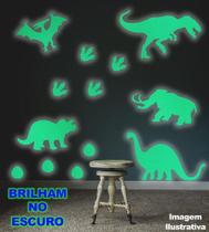 Adesivos Brilham no Escuro Fosforescentes Dinossauros, Jurassic - Decoração Quarto Infantil