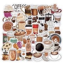 Adesivos: café, chá da tarde, vinil impermeável, 50 unidades Adesivos: café, chá da tarde, vinil impermeável, 50 unidades