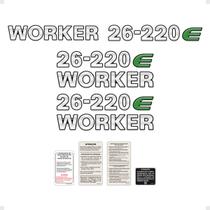 Adesivos Caminhão 26-220e Worker Emblemas Resinados Genérico