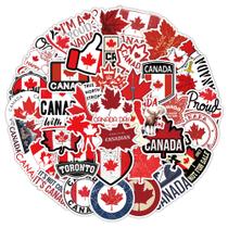 Adesivos Canada Proud Canadian Maple Leaf, vinil impermeável, 50 unidades Adesivos Canada Proud Canadian Maple Leaf, vinil impermeável, 50 unidades
