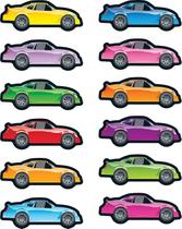 Adesivos Carson Dellosa Race Cars Shape para crianças Adesivos Carson Dellosa Race Cars Shape para crianças