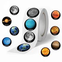 Adesivos Cartoon Planet - 500 Unidades de 2,54cm - Autoadesivos