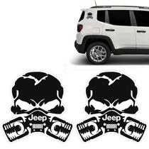 Adesivos Caveira Para Jeep Preto Emblema Lateral Genérico