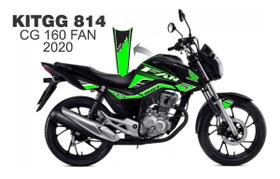 Adesivos Cg160 Fan Kit Personalizado Verde Kitgg814