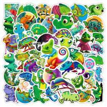 Adesivos Chameleons Geckos, vinil impermeável, anime, 50 unidades