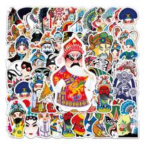 Adesivos Chinese Opera Face, 50 peças, design tradicional