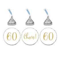 Adesivos Chocolate Drop Labels Andaz Press Cheers 60, pacote com 216