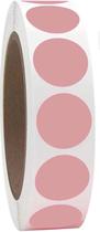 Adesivos Circle Dot SHYGO, cor rosa de 1 polegada, 1000 unidades, 2 rolos