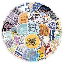 Adesivos, citação inspiradora, letras motivacionais x50