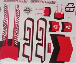 Adesivos Colante Bikes GT AGRESSOR 1,0 VERMELHO