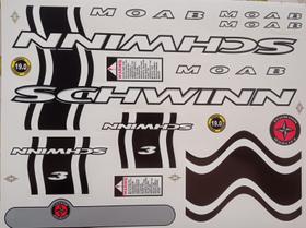 Adesivos Colante Bikes SCHWINN PRETO Adesivos Colante Bikes SCHWINN PRETO