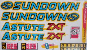 Adesivos Colante Bikes SUNDOWN ASTUTE ZXT AZUL