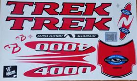 Adesivos colante bikes trek 4000 alpha custon vermelho Adesivos colante bikes trek 4000 alpha custon vermelho