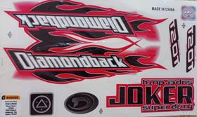 Adesivos Colante JOKER DIAMOND BLACK VERMELHO adesivos para uma bicicleta