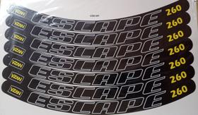 Adesivos colante preto para aros vzan escape