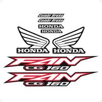 Adesivos Compatível Honda CG Fan 160 2022/2023 Moto Preta