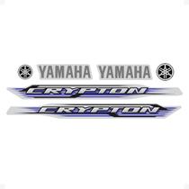 Adesivos Compatível Yamaha Crypton 2012 Moto Prata + Logos