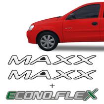 Adesivos Corsa Maxx Econoflex Emblema Lateral/Traseiro Cinza