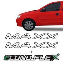 Adesivos Corsa Maxx Econoflex Emblema Lateral/Traseiro Preto