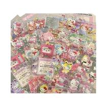 Adesivos Cortados Em Forma De Cartoon Hello Kitty Rilakkuma 5PCS Adesivos De Anime Com Efeito Laser